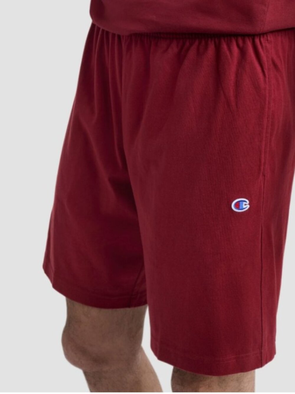 Champion‎ Men's 9" Lightweight Lounge Shorts, C Patch Logo Pomegranate Size S